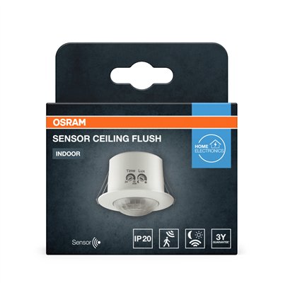 SENSOR CEILING FLUSH IP20 360DEG IP20 WT