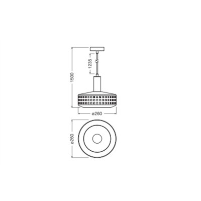 Decor Clay Windows Pendant 1XE27 Brown