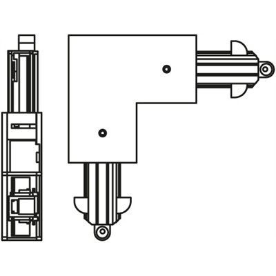 Tracklight accessories Corner Connector White