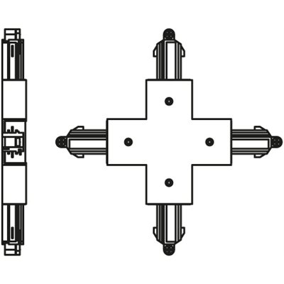 Tracklight accessories Cross Connector White
