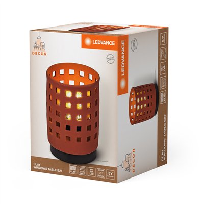 Decor Clay Windows Table 1XE27 Brown