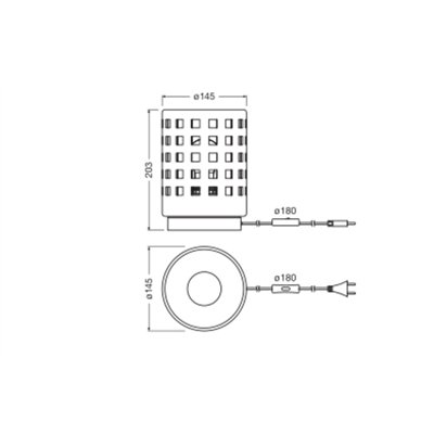 Decor Clay Windows Table 1XE27 Brown