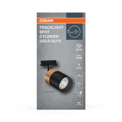 TRACKLIGHT SPOT CYLINDER GOLD GU10 Black