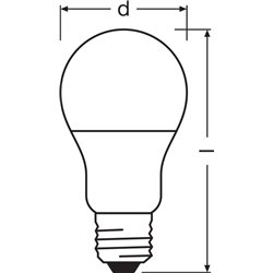 LED VALUE CLASSIC A 60 FR 8.5 W/2700 K E27 