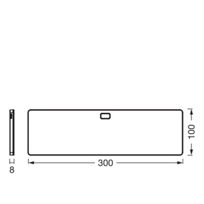 UNDERCABINET PANEL FRAMELESS 30x10cm CCT DIM White