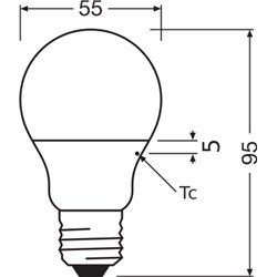 LED VALUE CLASSIC A 40 FR 4.9 W/2700 K E27 