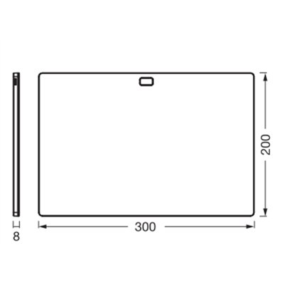 UNDERCABINET PANEL FRAMELESS 30x20cm CCT DIM Black