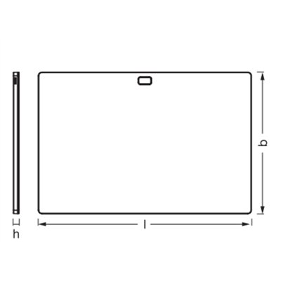 UNDERCABINET PANEL FRAMELESS 30x20cm CCT DIM White