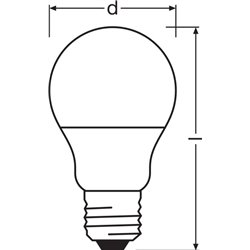 LED VALUE CLASSIC A 40 FR 4.9 W/6500 K E27 