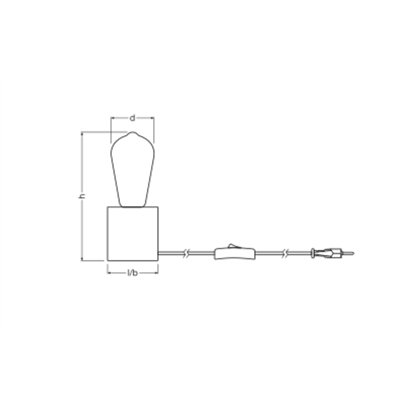 Vintage 1906 Table Luminaire 2.5.W 824 E27 Brown