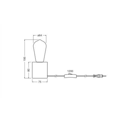 Vintage 1906 Table Luminaire 2.5.W 824 E27 Brown