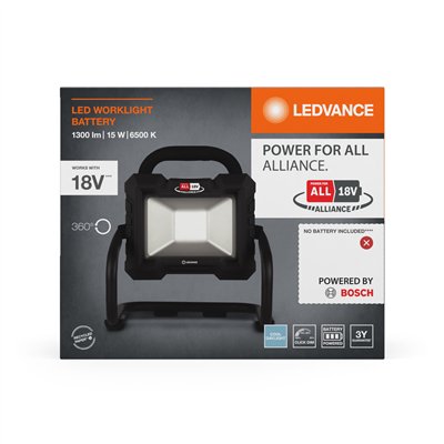 WORKLIGHT BATTERY 18V POWER FOR ALL ALLIANCE 15W 840 Black