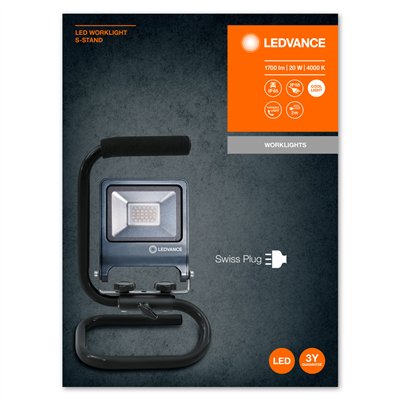 WORKLIGHT S-STAND CH PLUG 20 W 4000 K 