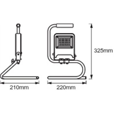 WORKLIGHT S-STAND CH PLUG 30 W 4000 K 