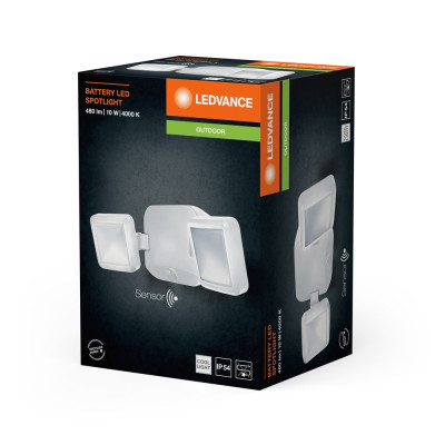 Battery LED Spotlight Double 10W 4000K IP54 White