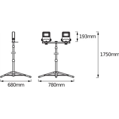 WORKLIGHTS - TRIPOD 2x30W 4000K