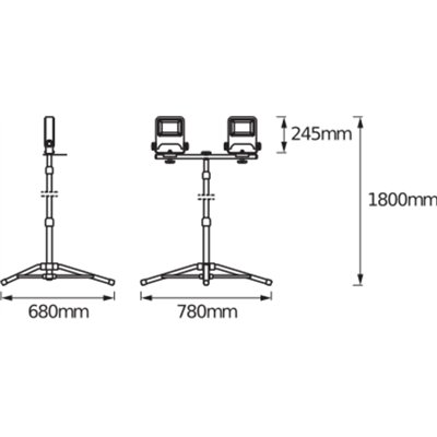 WORKLIGHTS - TRIPOD 2x50W 4000K 