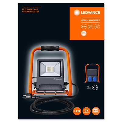 WORKLIGHTS R-STAND SOCKET (GEN 1) 30 W 4000 K 