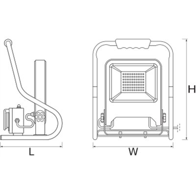 WORKLIGHTS R-STAND SOCKET (GEN 2) 50 W 4000 K 