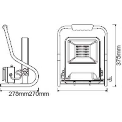 WORKLIGHTS R-STAND SOCKET (GEN 2) 50 W 4000 K 