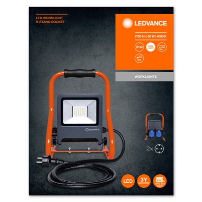 WORKLIGHTS R-STAND SOCKET (GEN 2) 30 W 4000 K 