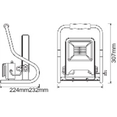 WORKLIGHTS R-STAND SOCKET (GEN 2) 30 W 4000 K 