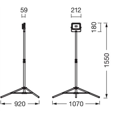 WORKLIGHTS VALUE BATTERY TRIPOD Battery 1x20W 865