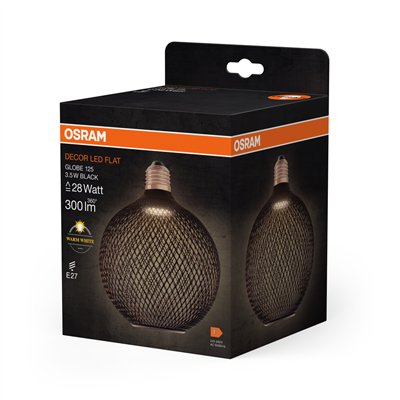 DECOR FLAT LAMP IN METAL HOUSING 3.5W 827 Frosted E27 Non-DIM