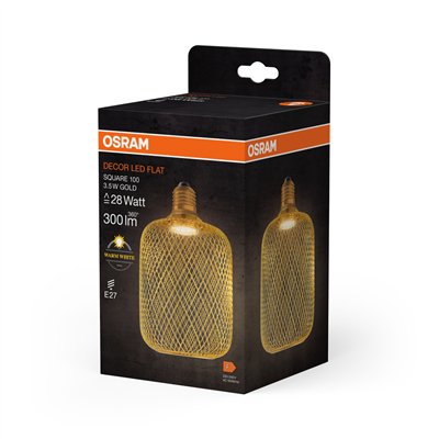 DECOR FLAT LAMP IN METAL HOUSING 3.5W 827 Frosted E27 Non-DIM