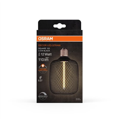 DECOR STRAW FILAMENT LAMP IN METAL HOUSING 3.5W 818 E27