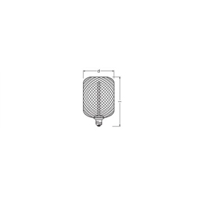 DECOR STRAW FILAMENT LAMP IN METAL HOUSING 3.5W 818 E27