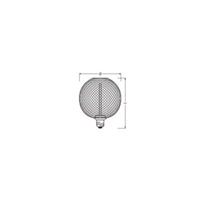 DECOR STRAW FILAMENT LAMP IN METAL HOUSING 3.5W 818 E27