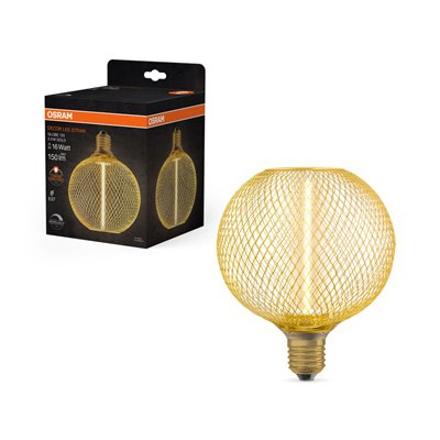 DECOR STRAW FILAMENT LAMP IN METAL HOUSING 3.5W 818 E27