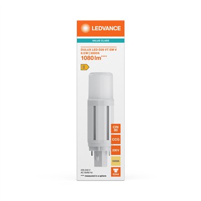 DULUX LED D VT EM & AC MAINS V 9.5W 830 G24D
