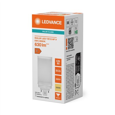 DULUX LED T/E HF & AC MAINS V 6W 830 GX24Q-1