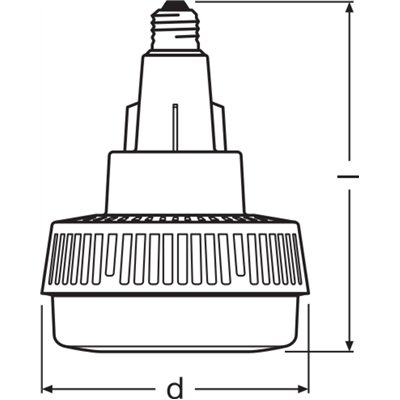 HQI LED HIGHBAY 250 120 ° 95 W/4000 K E40 