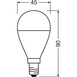 LED VALUE CLASSIC P 60 FR 7 W/2700 K E14 