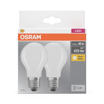 LED BASE CLASSIC A 4.2W 827 Frosted E27