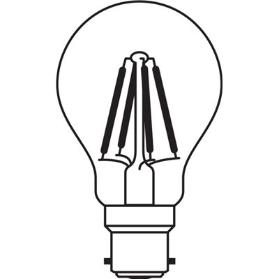 LED BASE CLASSIC A 7W 827 Clear B22d