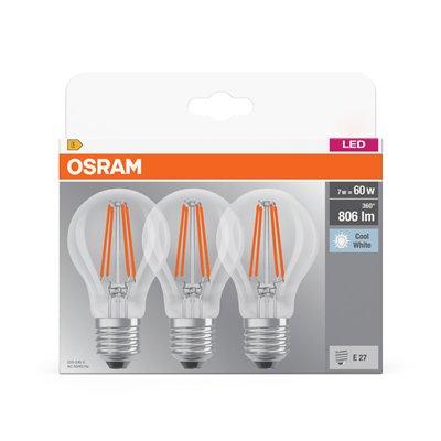 LED BASE CLASSIC A 7W 840 Clear E27