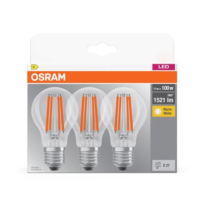 LED BASE CLASSIC A 11W 827 Clear E27