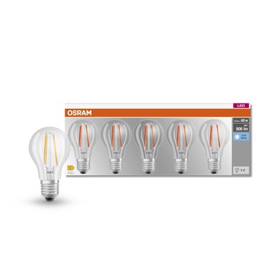 LED BASE CLASSIC A 7W 840 Clear E27