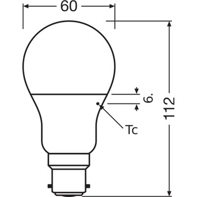 LED BASE CLASSIC A 8.5W 827 Frosted B22d