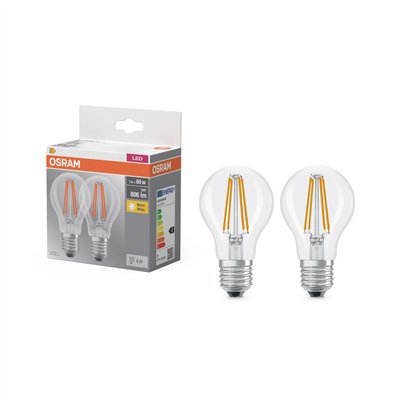 LED BASE CLASSIC A 7W 827 Clear E27