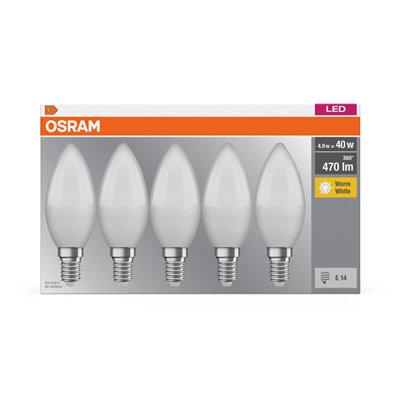 LED BASE CLASSIC B 4.9W 827 Frosted E14