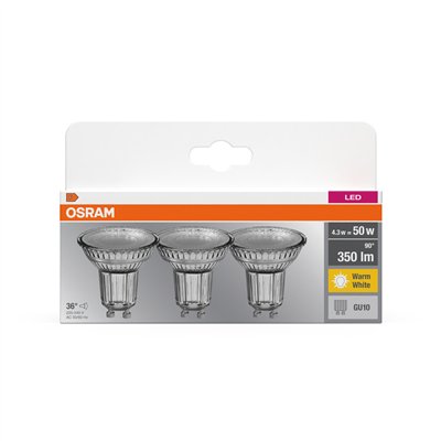 LED BASE PAR16 4.3W 827 GU10