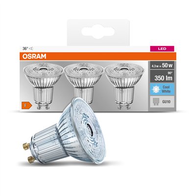 LED BASE PAR16 4.3W 840 GU10