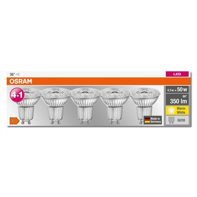 LED BASE PAR16 50 36 ° 4.3 W/2700 K GU10 