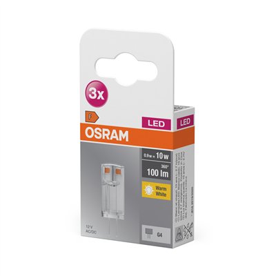 LED BASE PIN G4 12 V 0.9W 827 Clear G4