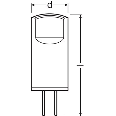 LED BASE PIN G4 12 V 0.9W 827 Clear G4